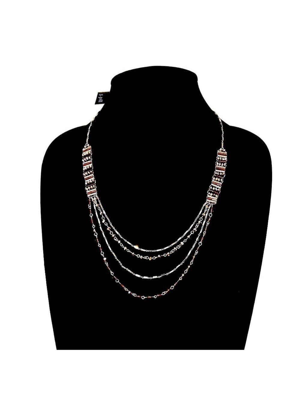 J Jill Purple Multi Strand Beaded Necklace NWT